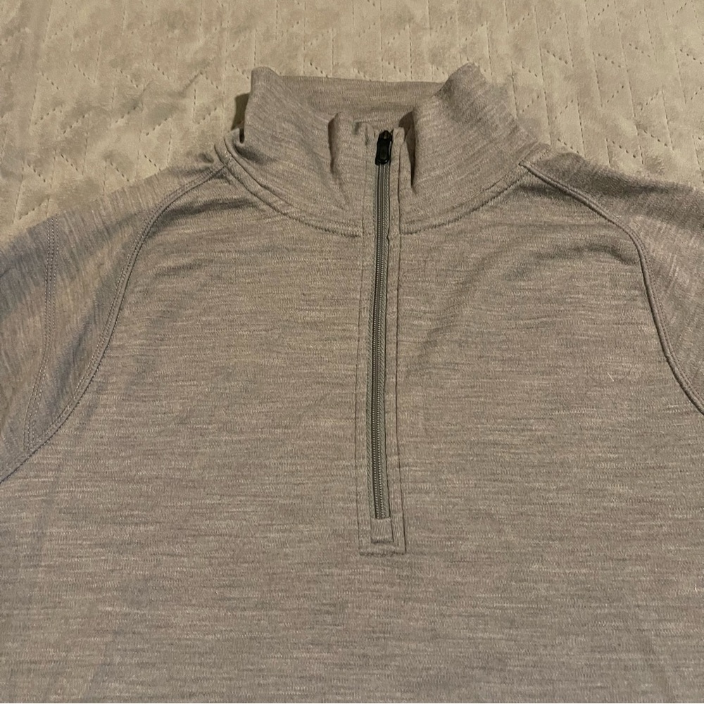 Smartwool 1/4 zip shirt mens medium‎ pre-owned condition gray - Picture 3 of 12